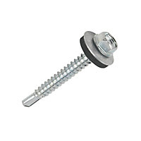 Bright zinc-plated Screw (Dia)5.5mm (L)32mm, Pack of 100