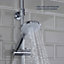 Bristan Divine Gloss Chrome effect Wall-mounted Thermostatic Mixer Multi head shower