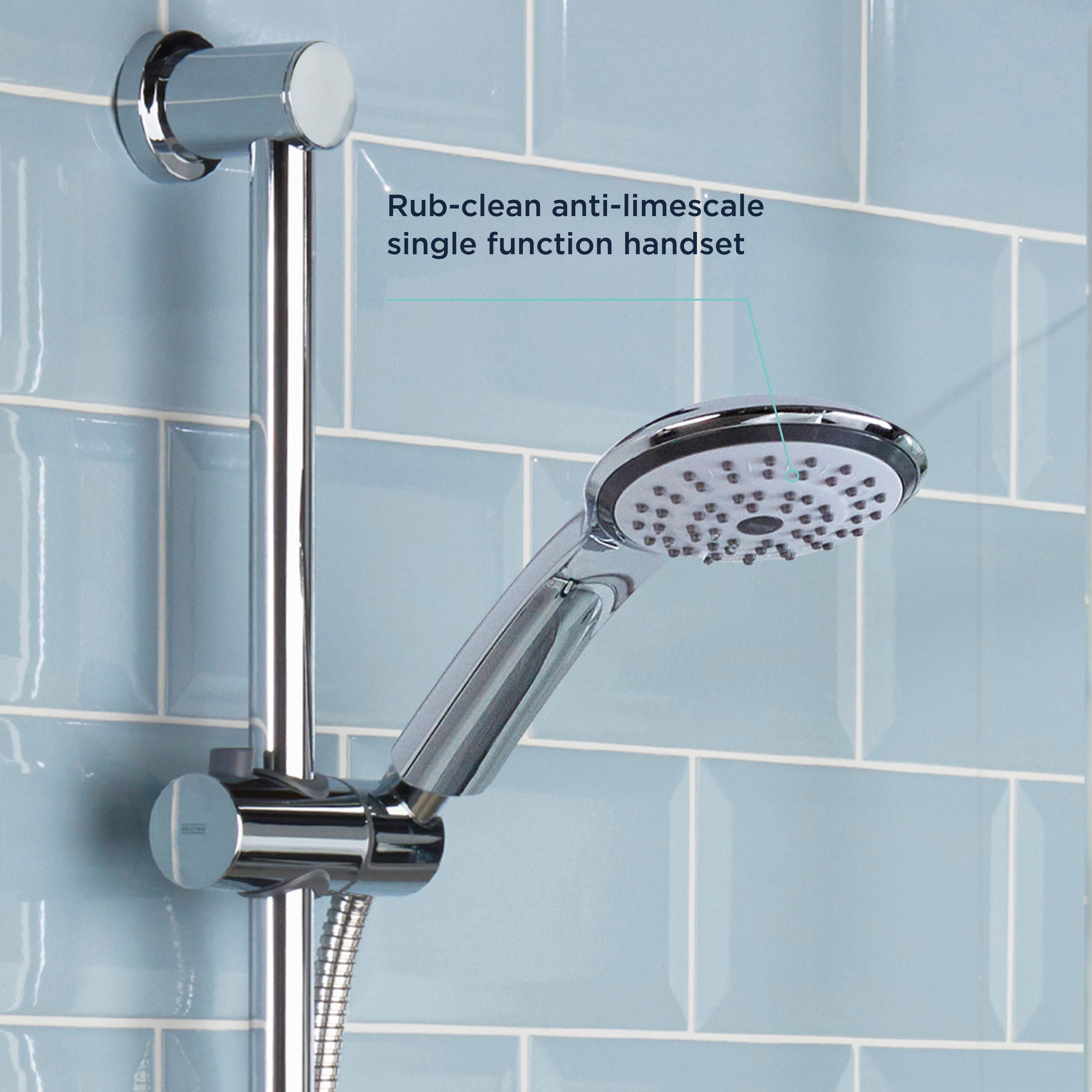 Bristan Divine Gloss Chrome effect Wall-mounted Thermostatic Mixer shower