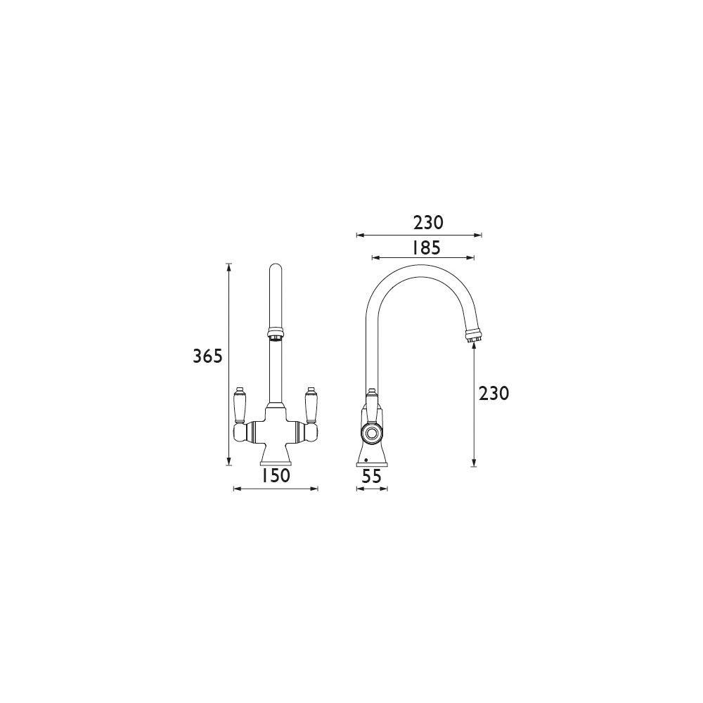 Bristan Franz Chrome effect Kitchen Mixer Tap