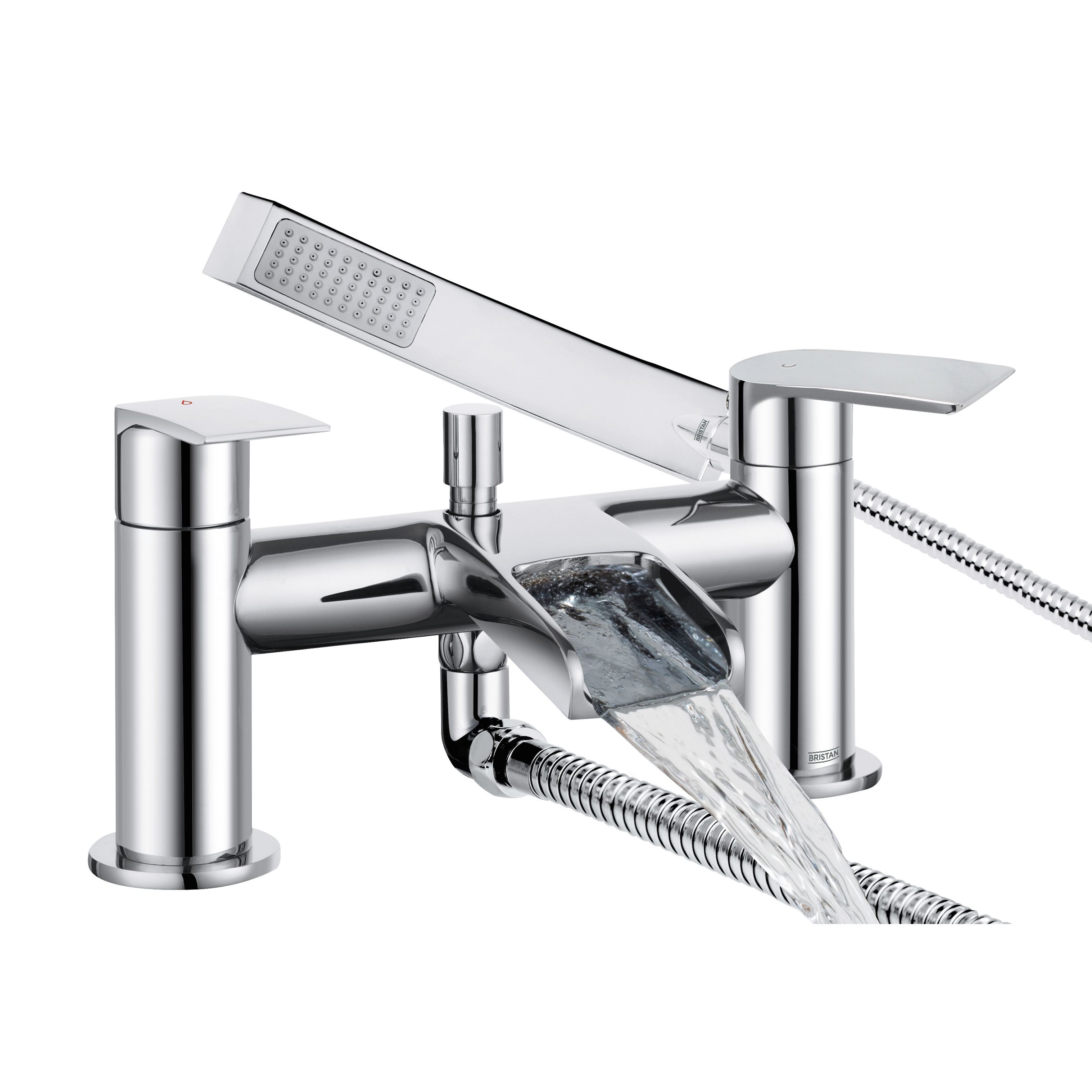 Bristan Invigor Standard Chrome effect Deck-mounted Manual Bath Shower mixer Tap