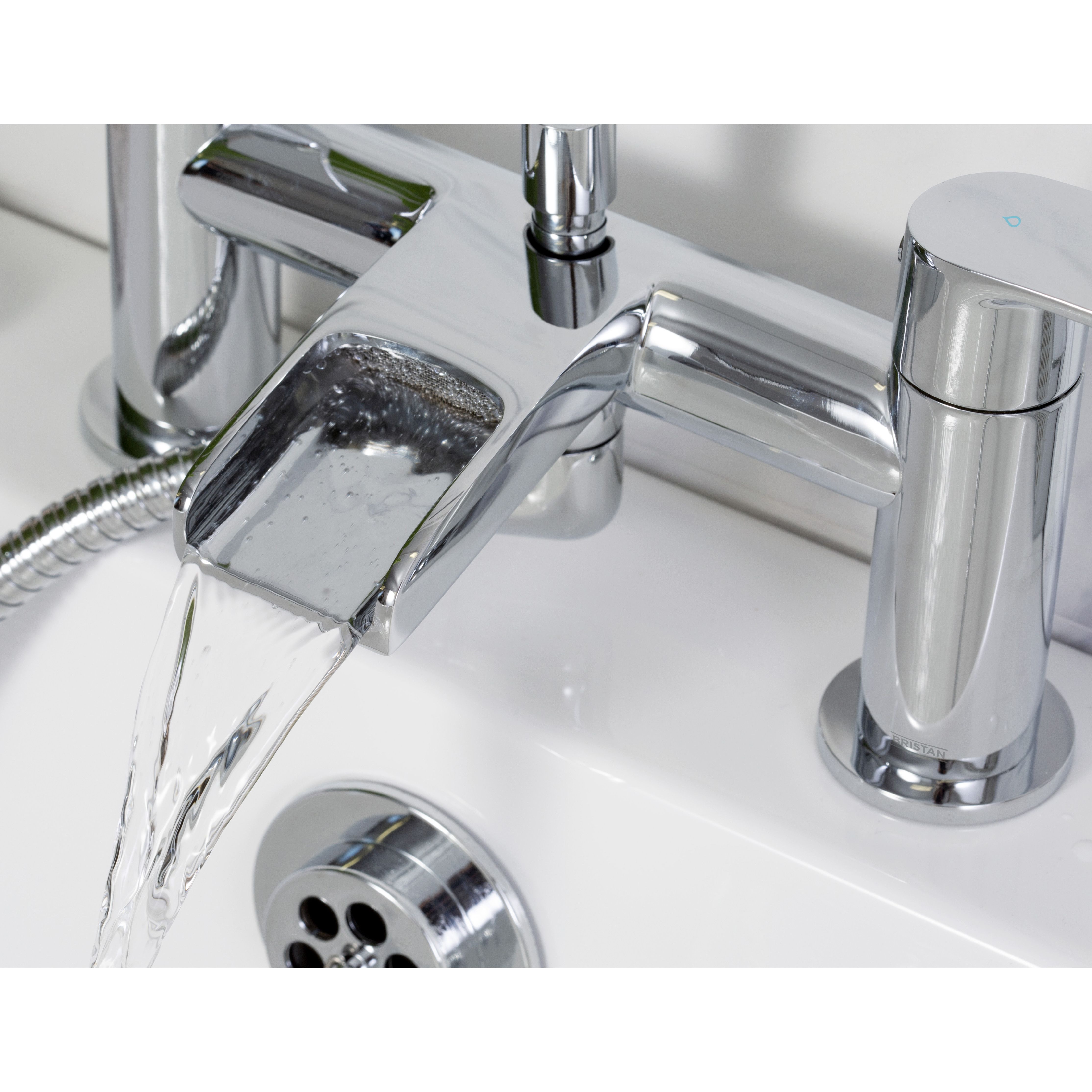 Bristan Invigor Standard Chrome effect Deck-mounted Manual Bath Shower mixer Tap