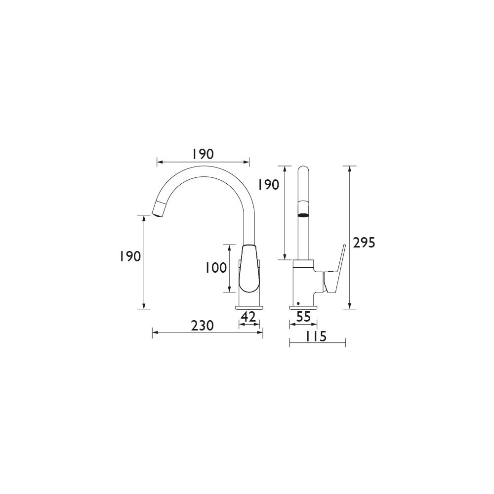 Bristan Lyra Chrome effect Kitchen Mixer Tap