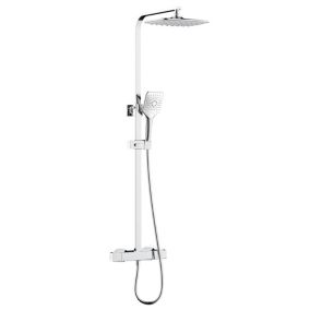 Bristan Noctis Gloss Chrome effect Wall-mounted Thermostatic Mixer Multi head shower