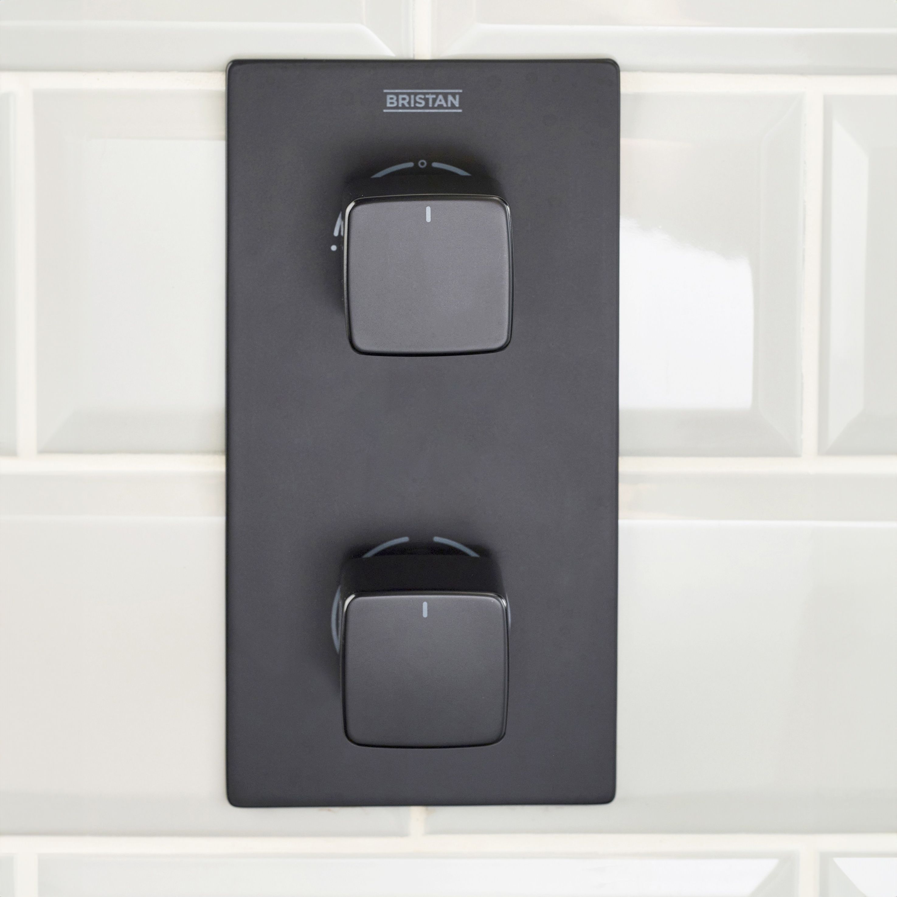Bristan Noctis Matt Black Wall-mounted Thermostatic Mixer Multi head shower