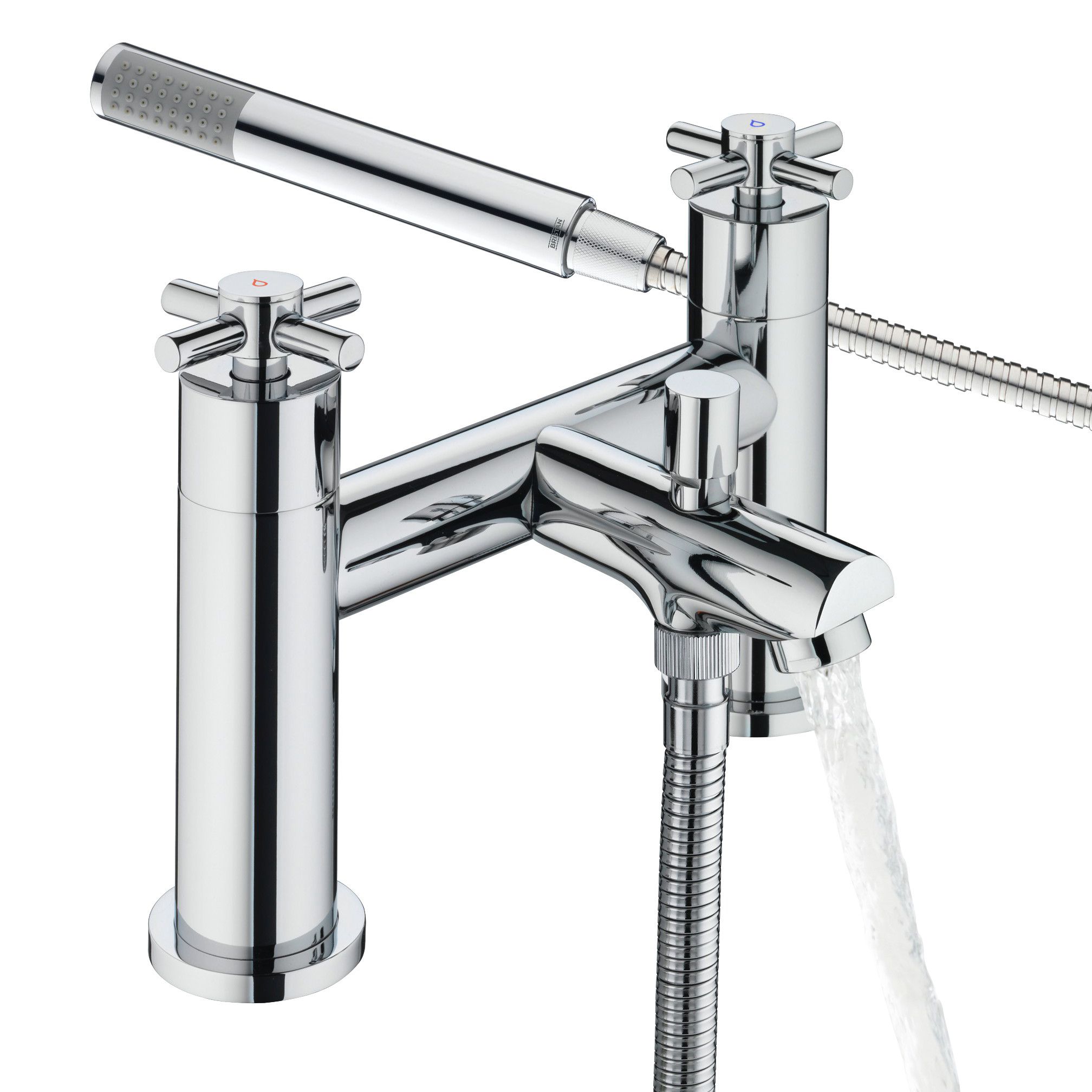 Bristan Nurture Polished Chrome effect Rim-mounted Ceramic disk Shower mixer Tap