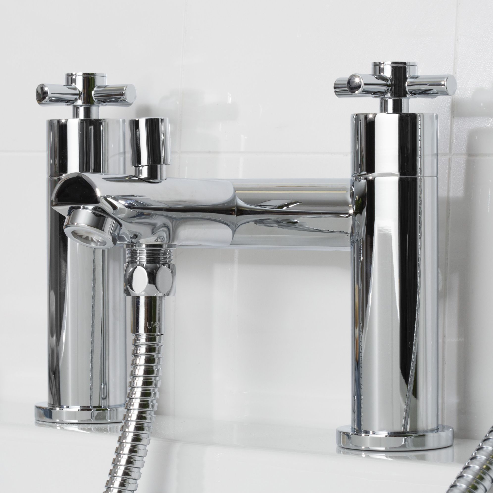 Bristan Nurture Polished Chrome effect Rim-mounted Ceramic disk Shower mixer Tap