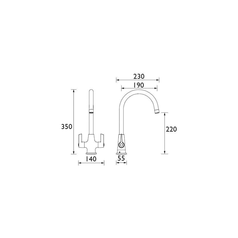 Bristan Solaris Chrome effect Kitchen Mixer Tap
