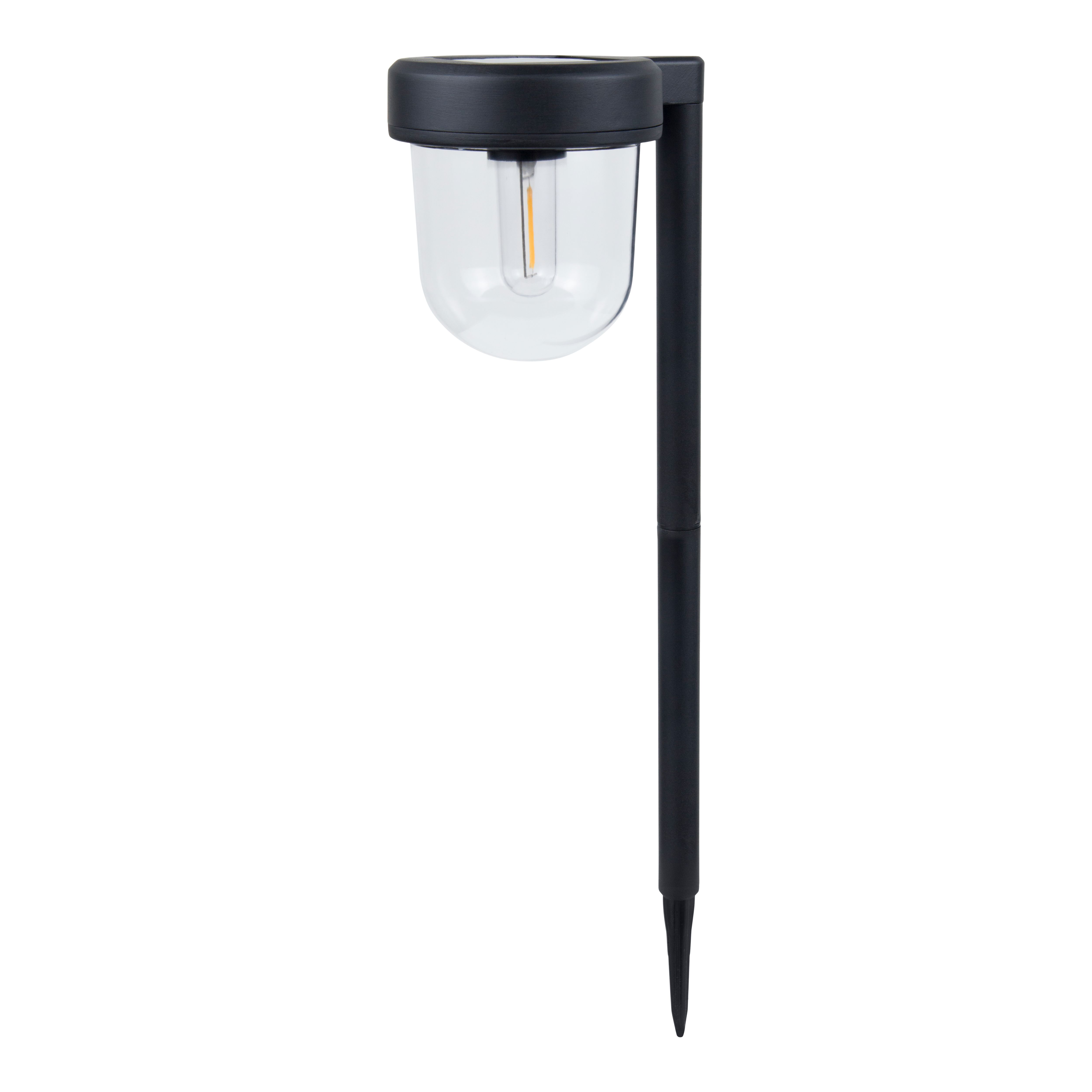 Brith Polished Black Solar-powered Integrated LED Outdoor Stake light
