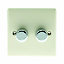 British General Cream profile Double 2 way Dimmer switch
