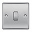 British General Steel 10A 2 way 1 gang Raised Light Switch