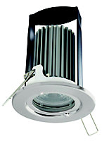 British General Steel effect Non-adjustable LED Fire-rated Downlight 7W IP65