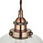 Broderick Copper effect Pendant ceiling light, (Dia)161mm