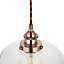 Broderick Copper effect Pendant ceiling light, (Dia)255mm