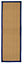 Brown, blue Herringbone weave Rug 180cmx60cm