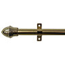 Brown Brass effect Extendable Curtain pole (Dia)10mm