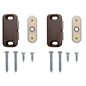 Brown Carbon steel Magnetic Cabinet catch, Pack of 12