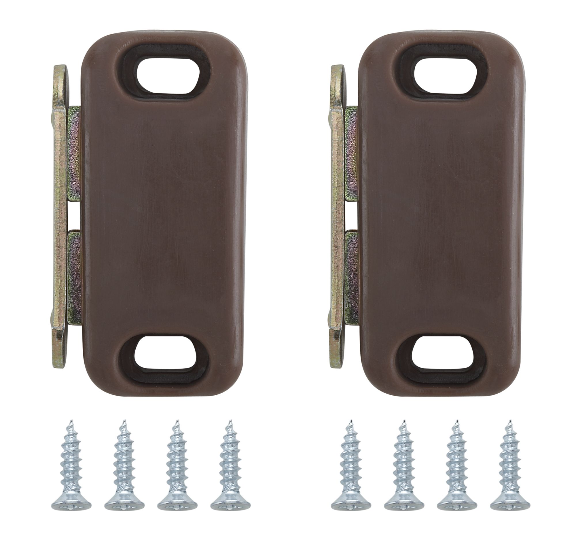 Brown Carbon steel Magnetic Cabinet catch, Pack of 2