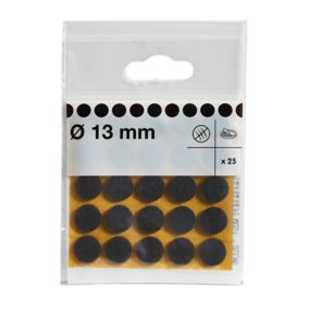 Brown Felt Protection pad (Dia)13mm, Pack of 25