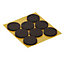 Brown Felt Protection pad (Dia)25mm, Pack of 8