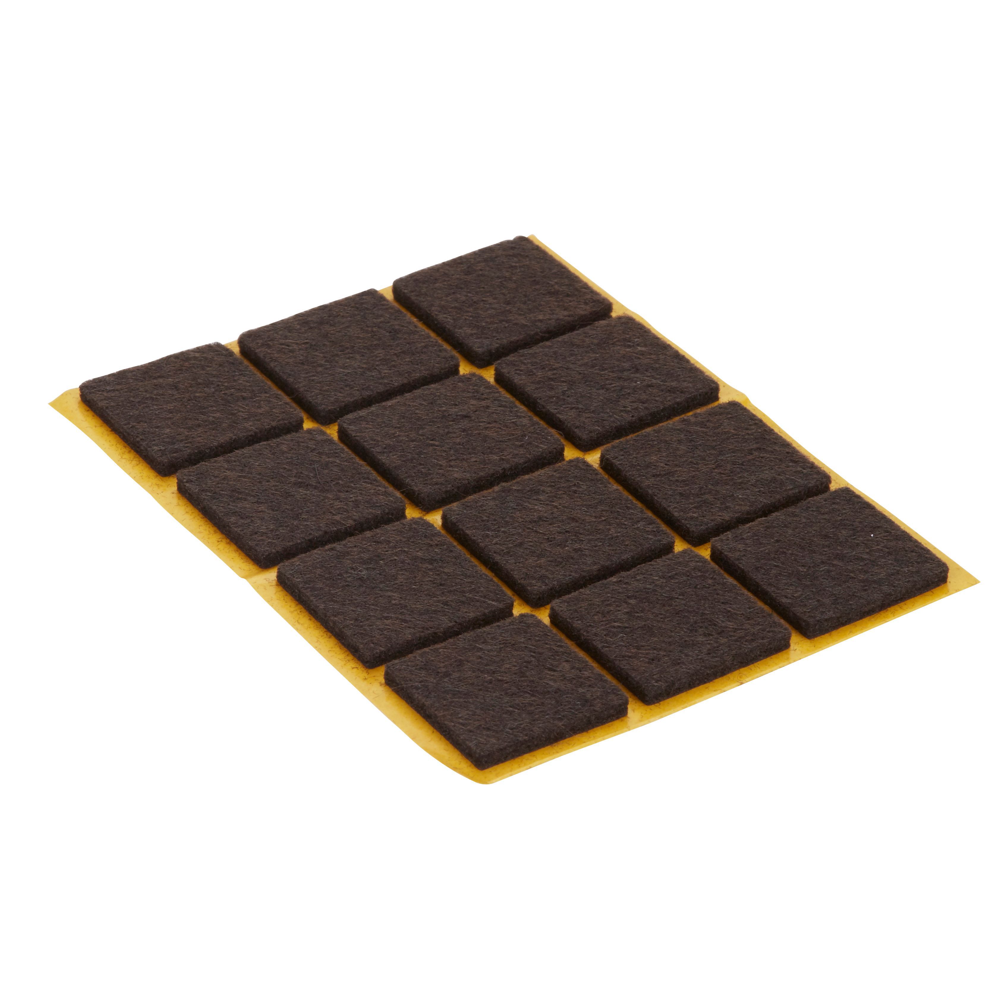 Brown Felt Protection pad (W)24mm, Pack of 12