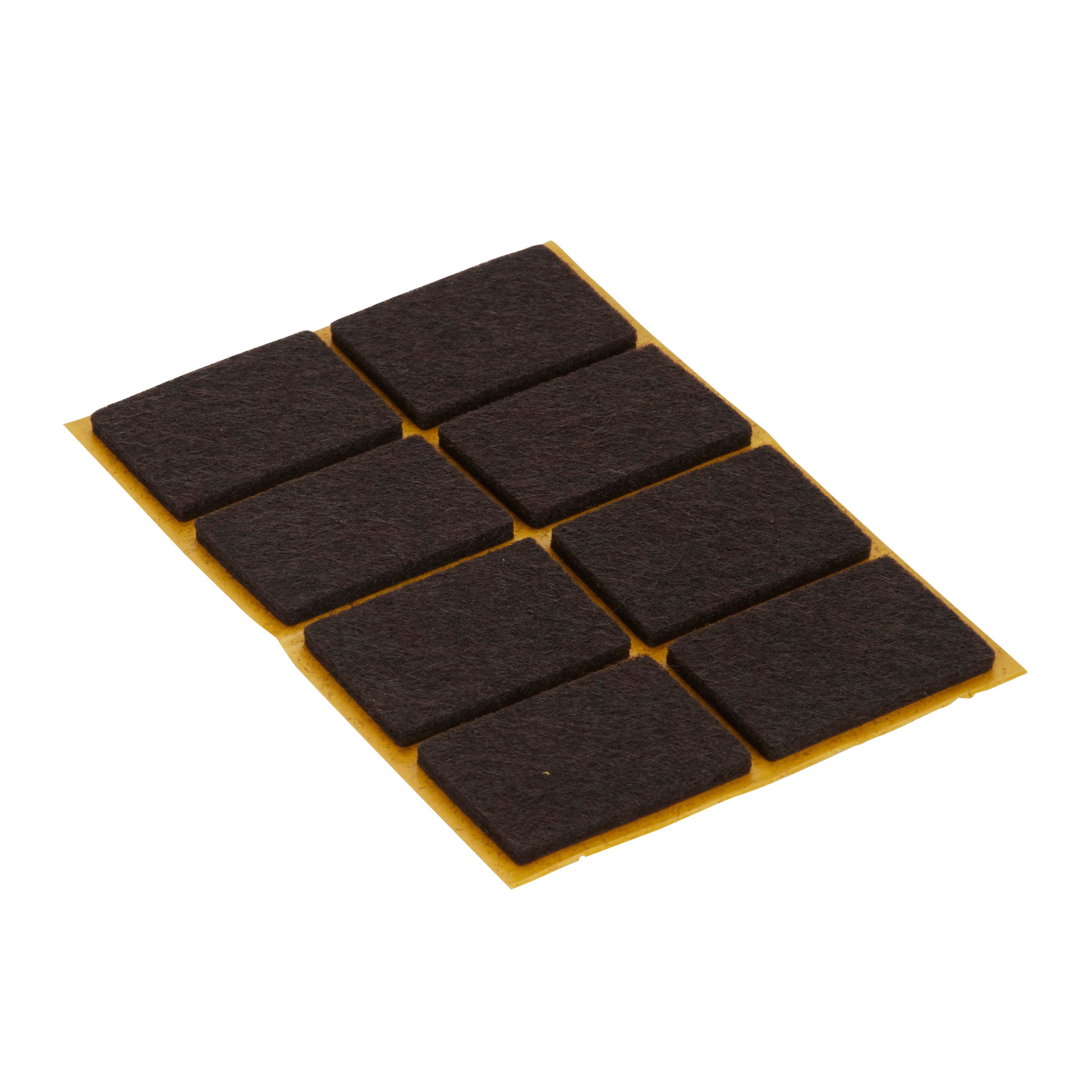 Brown Felt Protection pad (W)35mm, Pack of 8