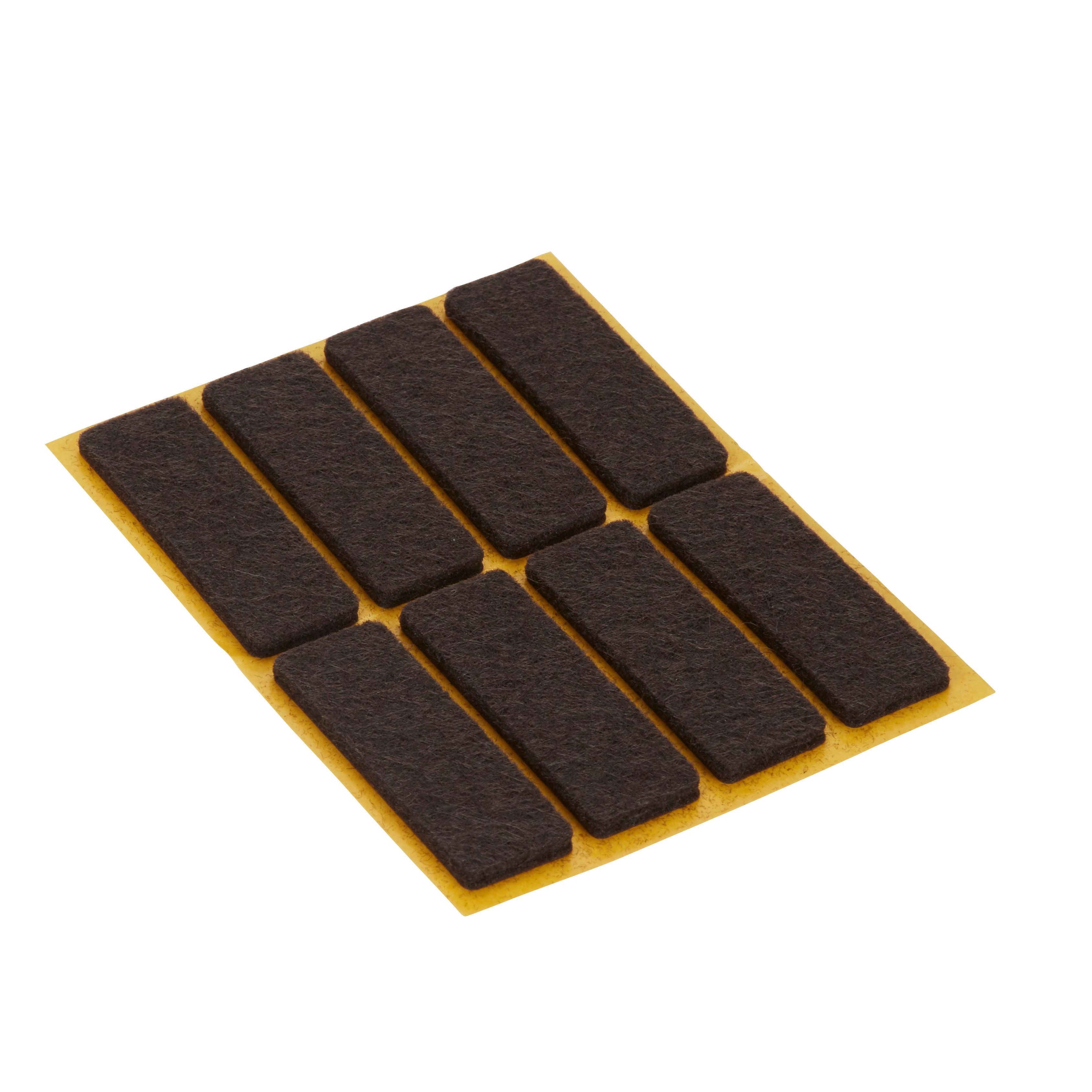 Brown Felt Protection pad (W)45mm, Pack of 8