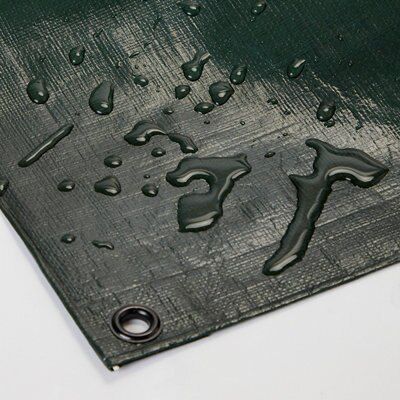 Brown & green Tarpaulin, (L)10m (W)6m