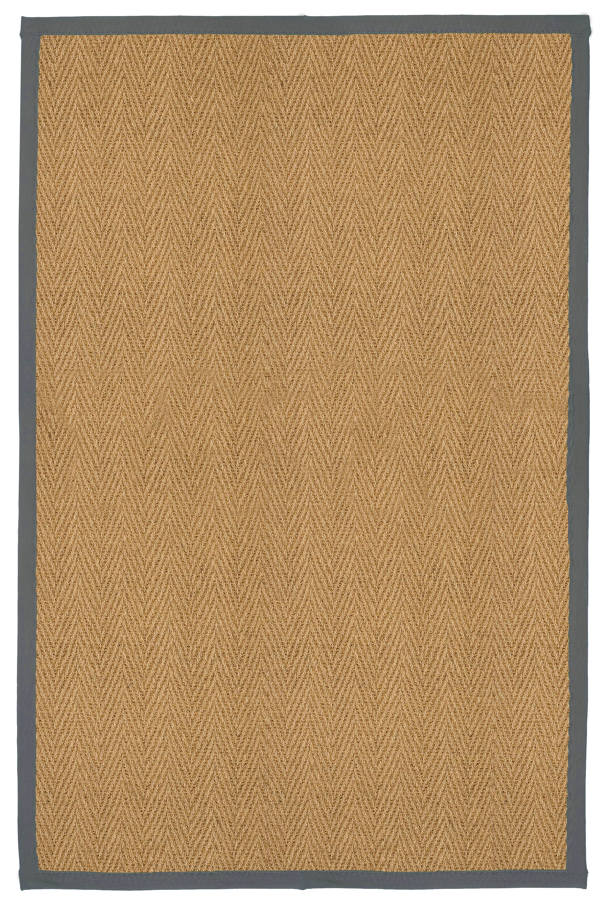 Brown, grey Herringbone weave Rug 200cmx135cm