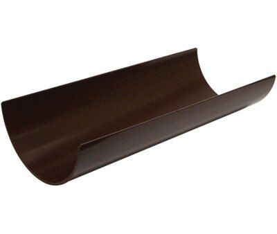 Image of Brown Half round Gutter length (L)4m (Dia)112mm