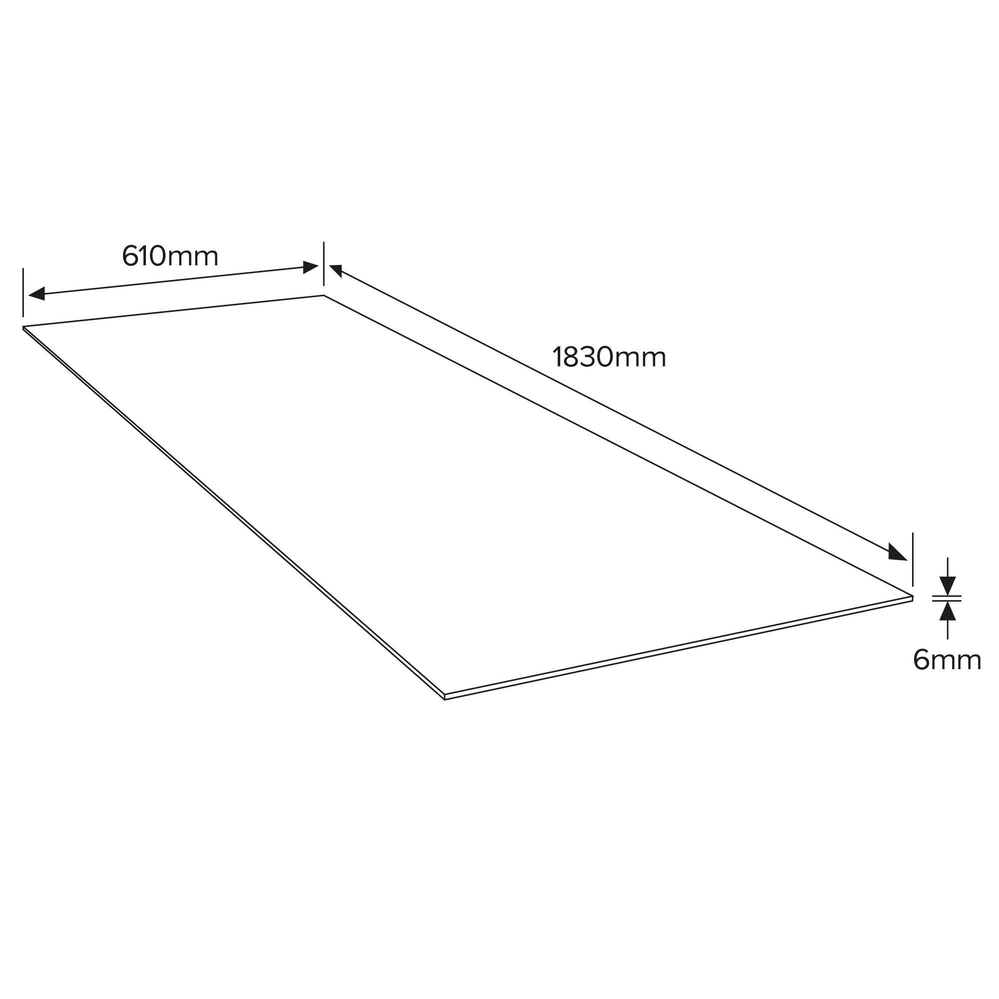 Brown Hard board Hardboard (L)1.22m (W)2.44m (T)3mm