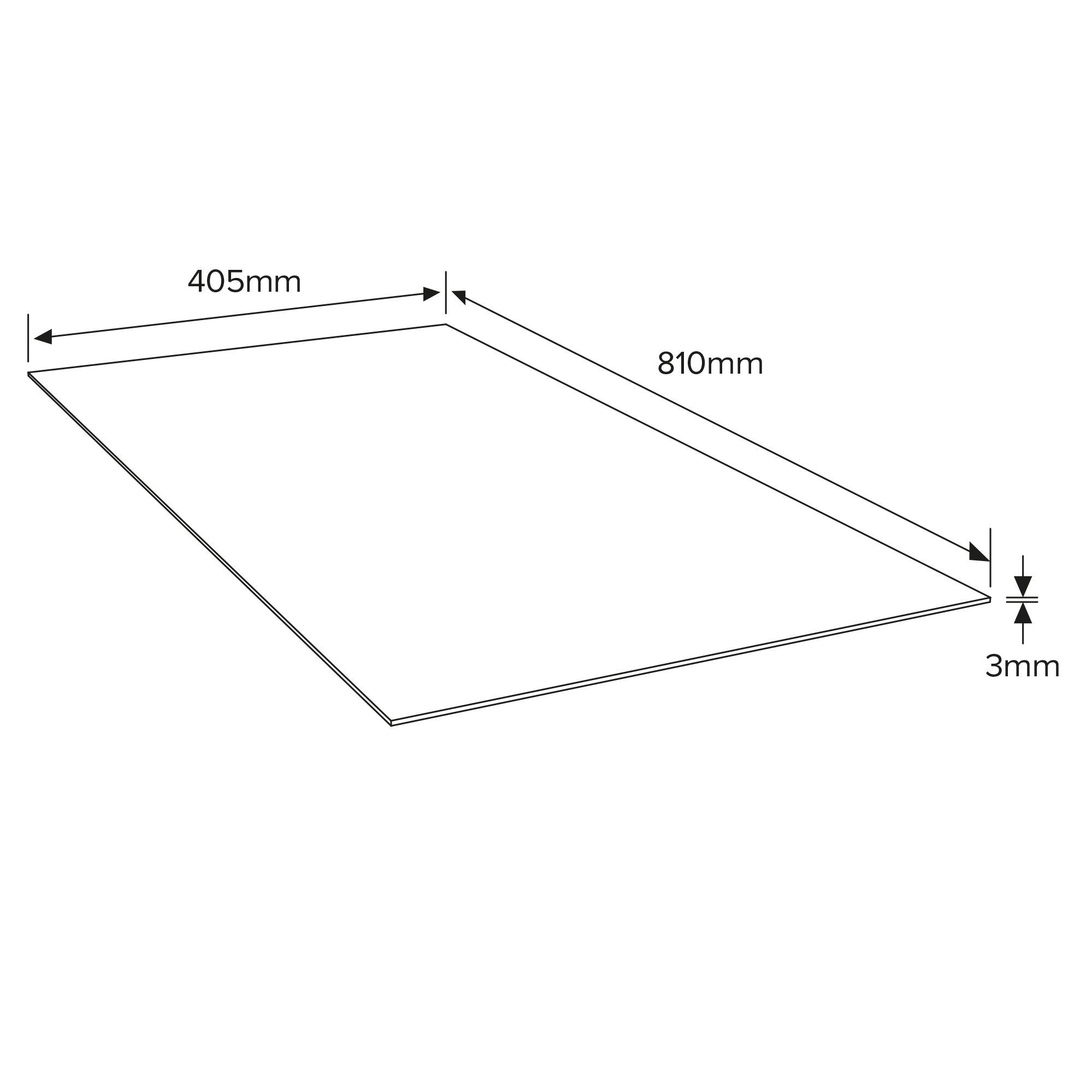 Brown Hardboard (L)0.81m (W)0.41m (T)3mm 930g