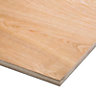 Brown Hardwood Plywood (L)2.44m (W)1220mm (T)9mm