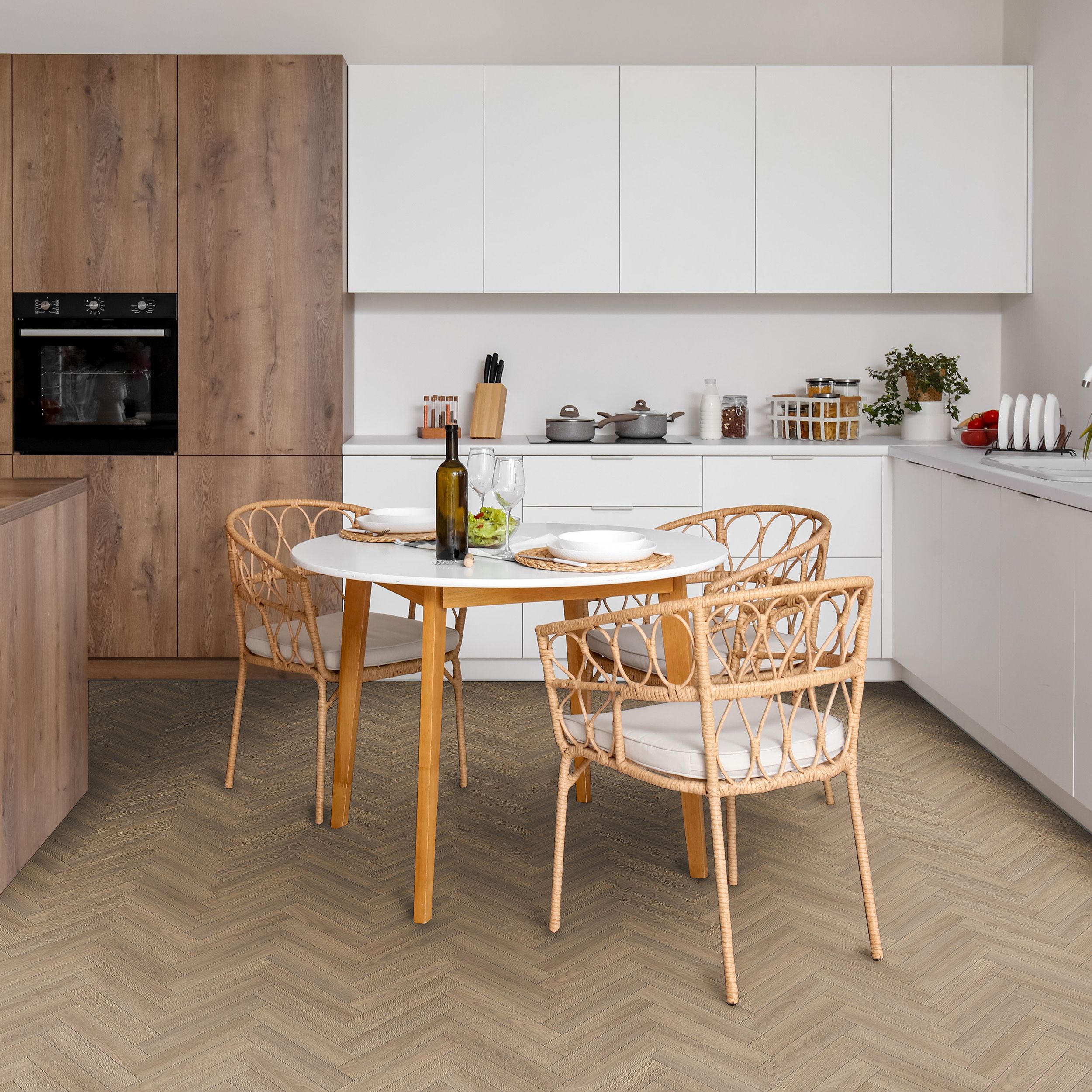 Brown Oak plank effect Sheet vinyl, 6m²
