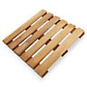 Brown Pine Deck tile (W)400mm, Pack of 4