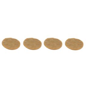 Brown Plastic Protection pad (Dia)35mm, Pack of 4
