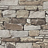 Brown Slate stone Embossed Wallpaper