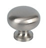 Brushed Silver Nickel effect Round Door knob, Pack of 20