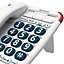 BT 200 big button White Corded Telephone