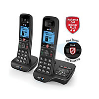 BT DECT Black Telephone with Nuisance call blocker & answer machine