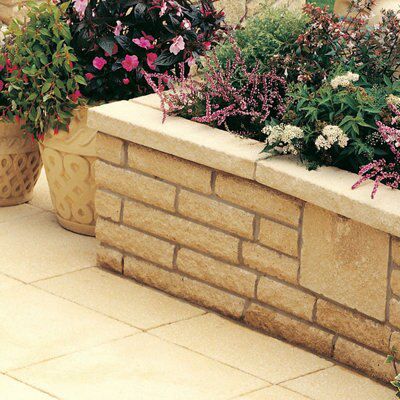 Buff Textured Coping stone, (L)580mm (W)136mm