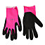 Burgon & Ball Flora brite Nylon Pink Gardening gloves Medium, Pair of 2