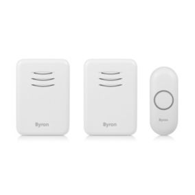 Byron 314 White Wireless Battery & mains-powered Door chime kit DBY-22314BS-KF