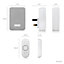 Byron 324 Grey & white Wireless Battery & mains-powered Door chime kit DBY-22324BS-KF