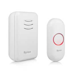 Byron White Wireless Battery-powered Door chime kit DBY-22311