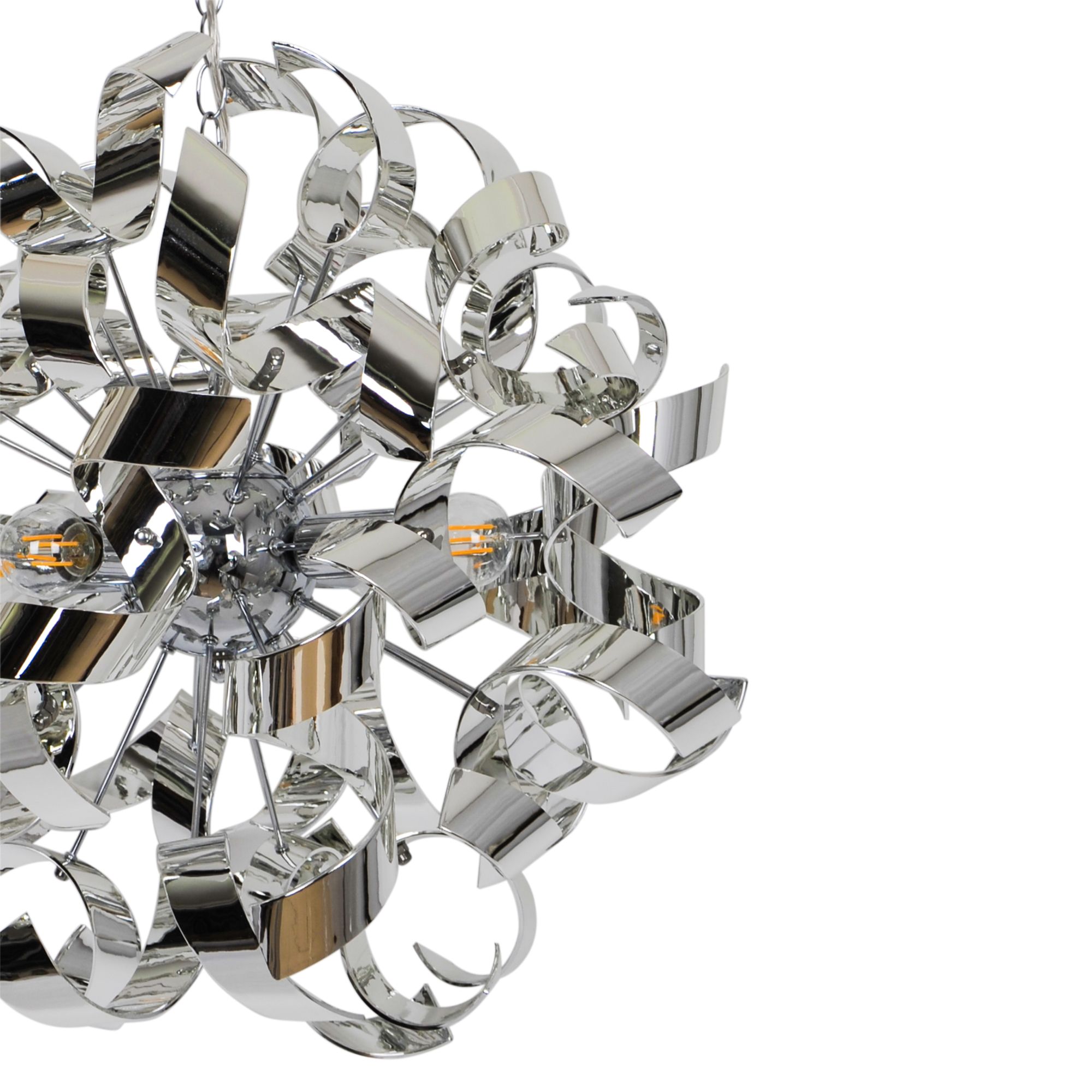 Caladane Chrome effect 4 Lamp Pendant ceiling light, (Dia)500mm