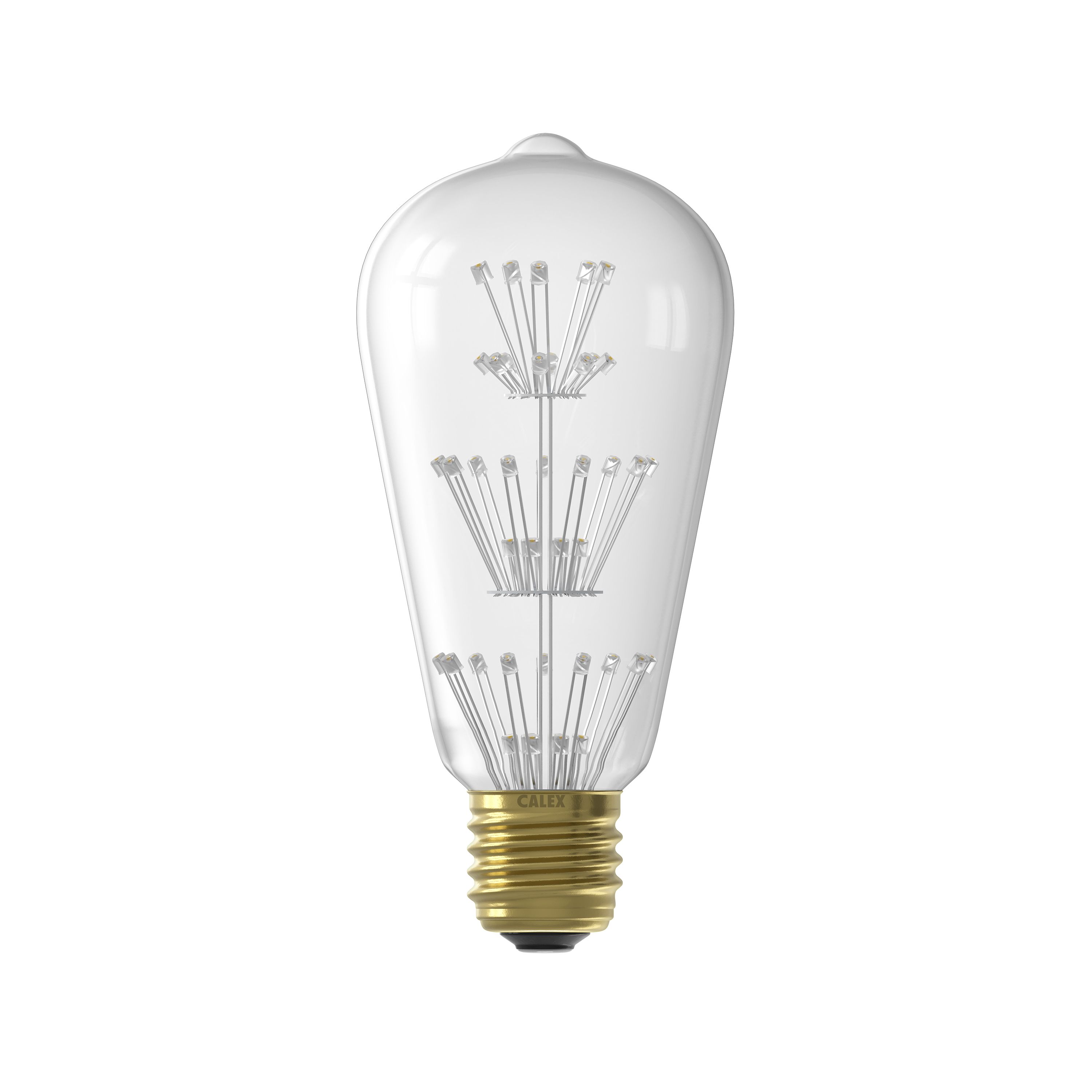 CALEX E27 2W 280lm Clear ST64 Extra warm white LED Filament Light bulb