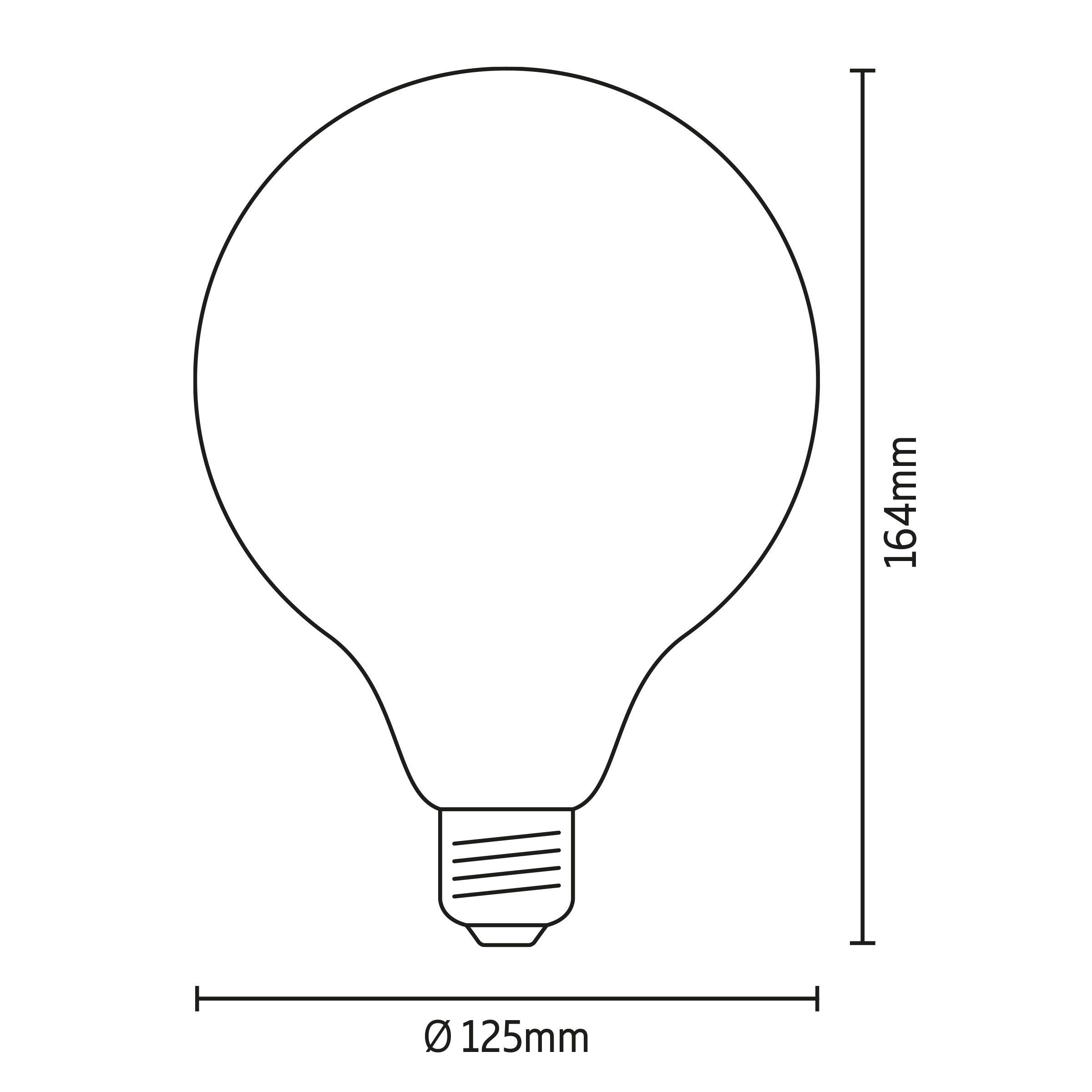 Calex E27 3.5W 120lm 360° Transparent Globe Extra warm white LED Dimmable LED Light bulb