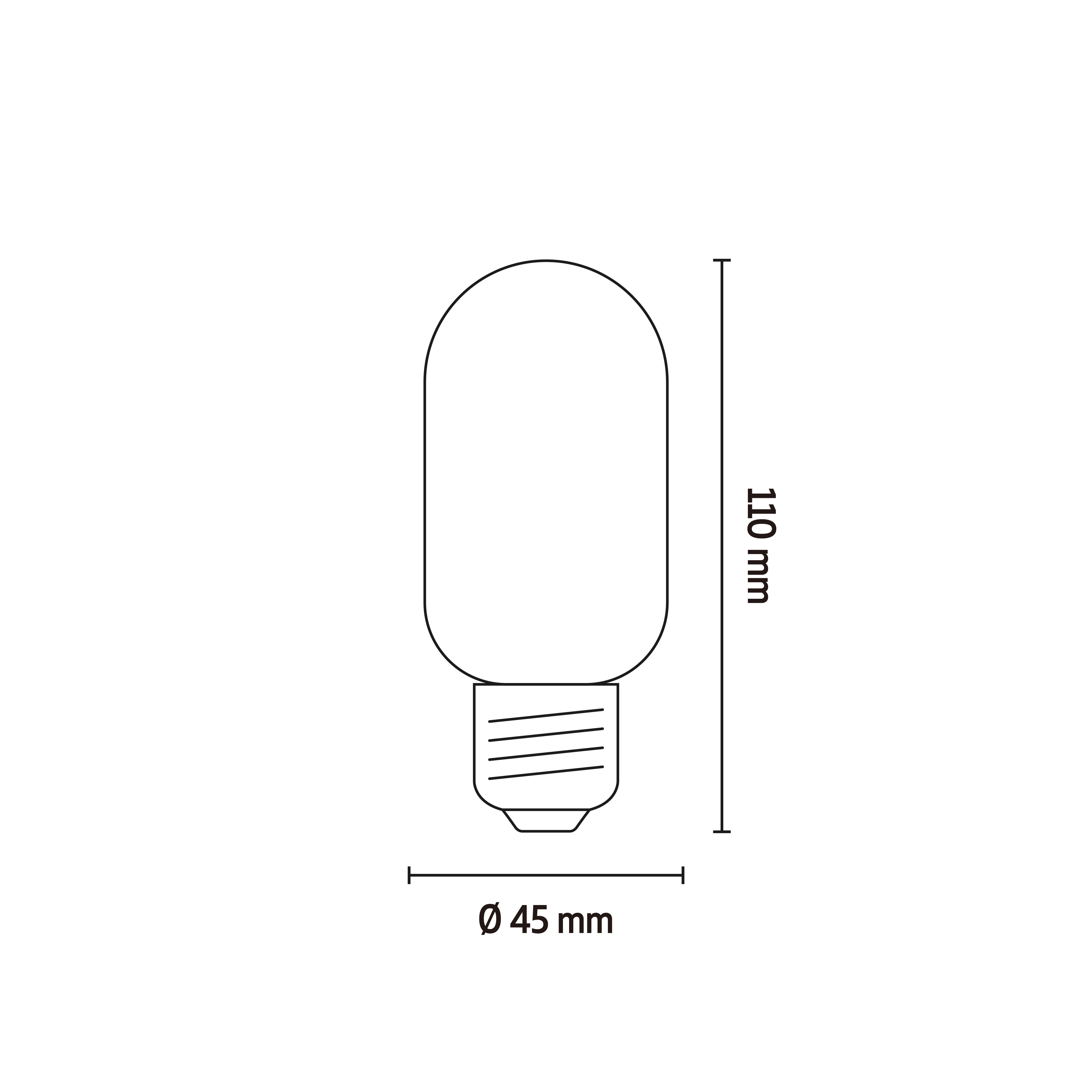 CALEX E27 4W 100lm Smoke Tube Extra warm white LED Dimmable Filament Light bulb