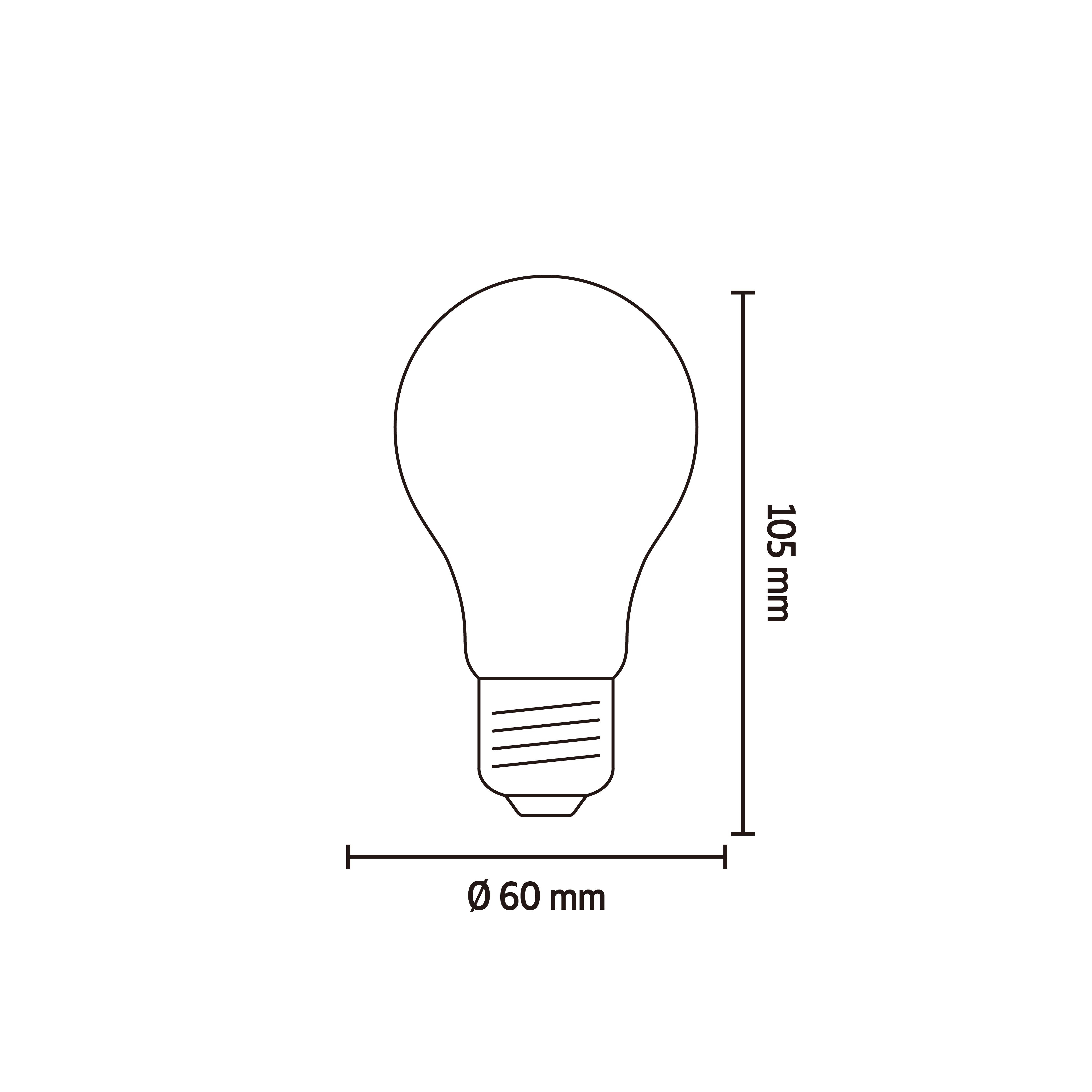 CALEX E27 4W 180lm A60 Extra warm white LED Dimmable Filament Light bulb